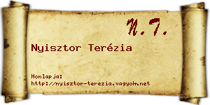 Nyisztor Terézia névjegykártya
