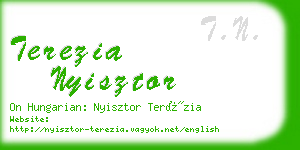 terezia nyisztor business card